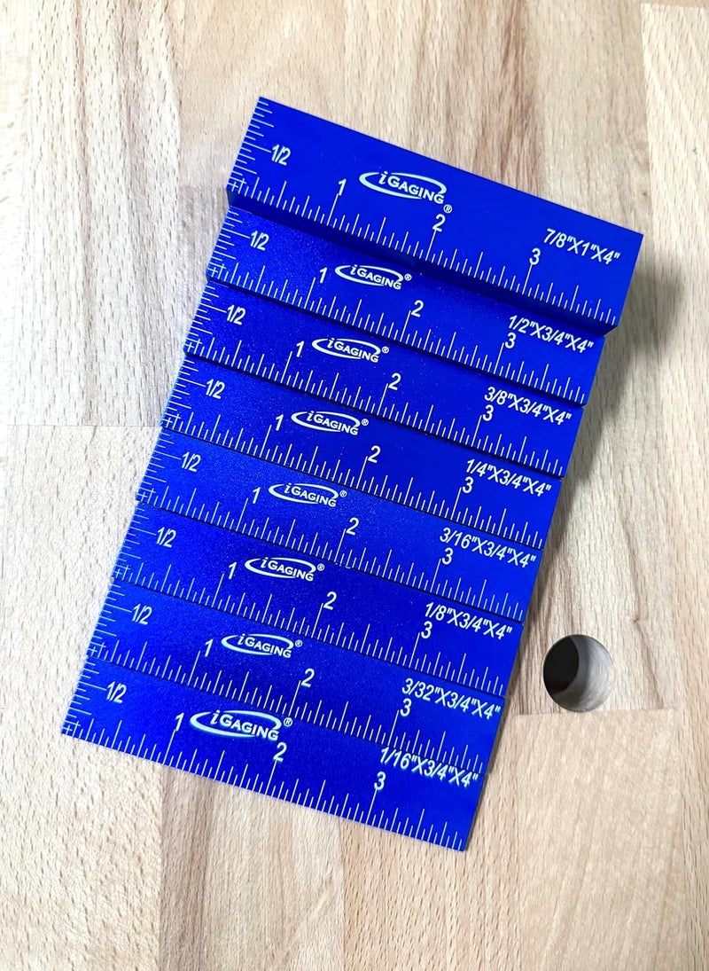 iGaging Setup Block Bar Gauge Precision Aluminum 8 piece for Woodworking - Image 5